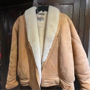 Gorgeous Leather and wool oversized coat